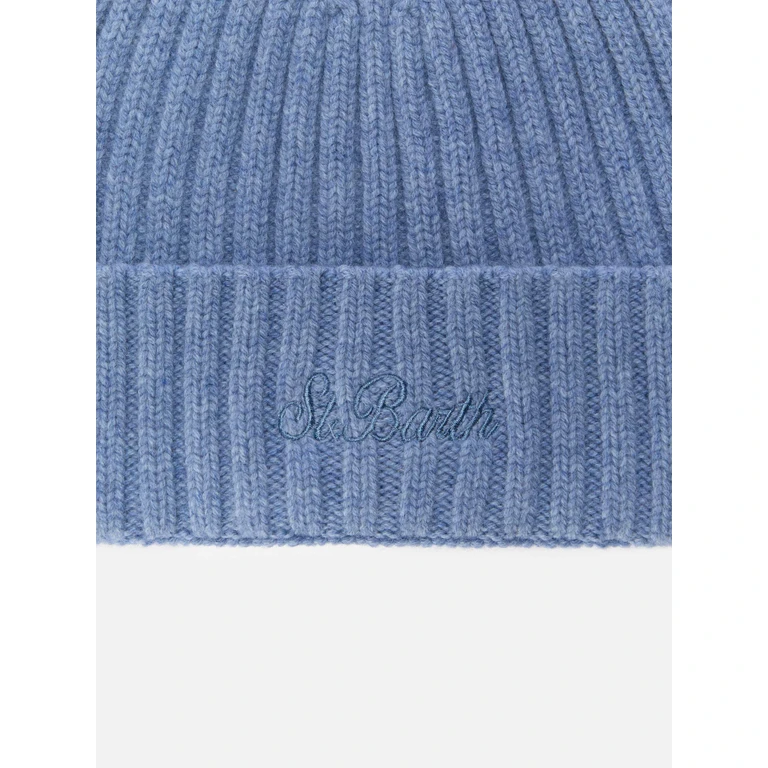 Mc2 Saint Barth Wool Wengen Beanie Powder Blue Hat - Unisex