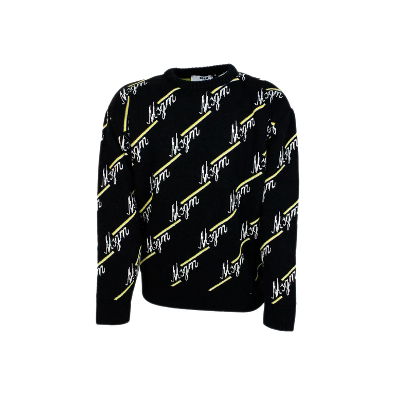 MSGM Sweaters Black 70ac 30wv - Kids