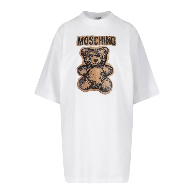 Moschino Robe Au Genou - Blanc