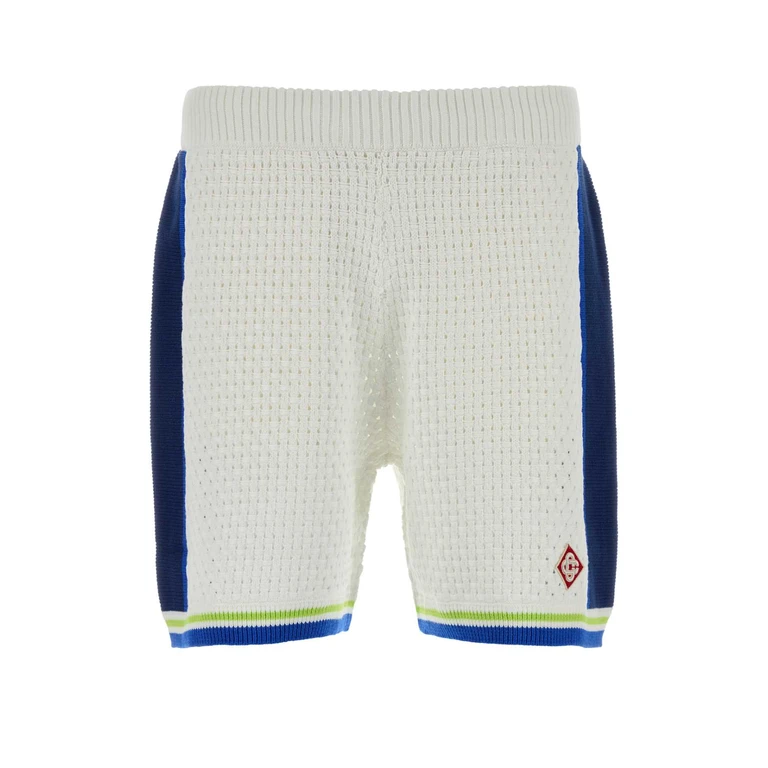 Casablanca Short Bermuda en crochet blanc