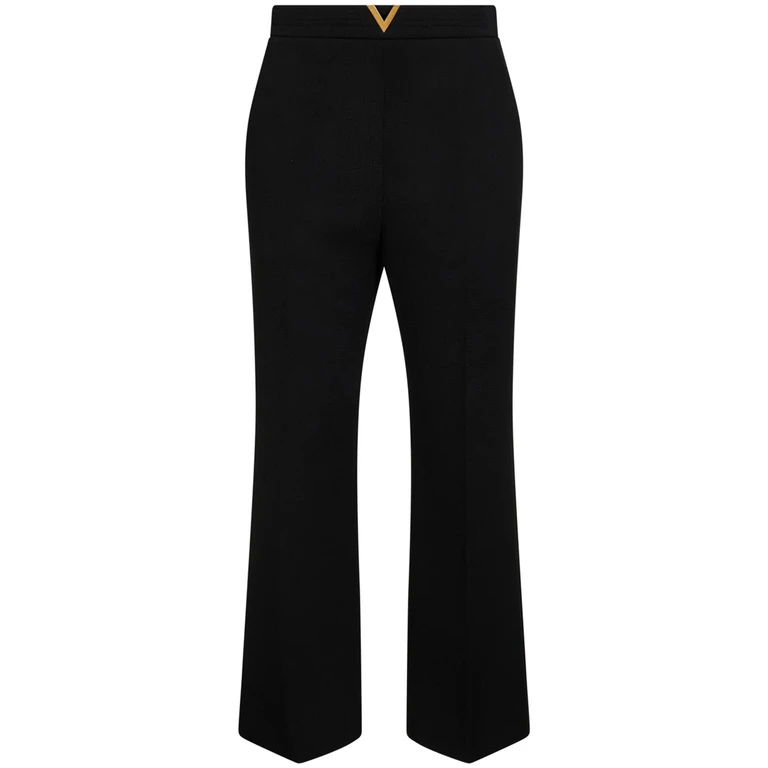 Valentino Pantalone Black Wool Pantaloni - Women
