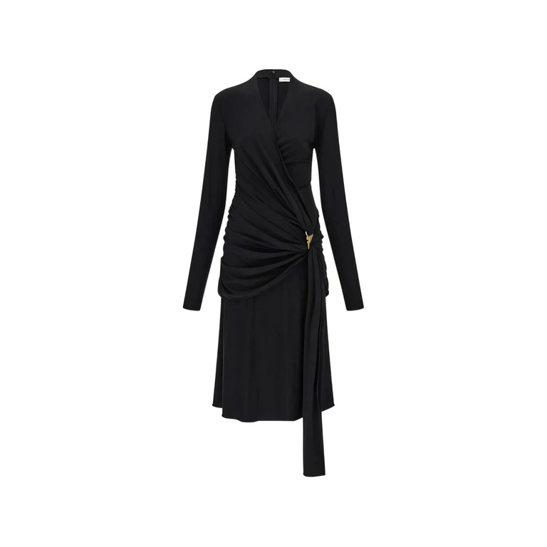 Ferragamo Viscose Dress With Gathered Waist