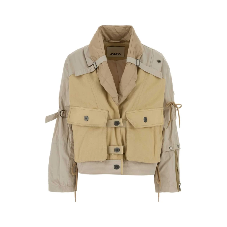 Isabel Marant Two-Tone Gabardine And Stretch Poplin Julissa Jacket Beige Giubbini - Women