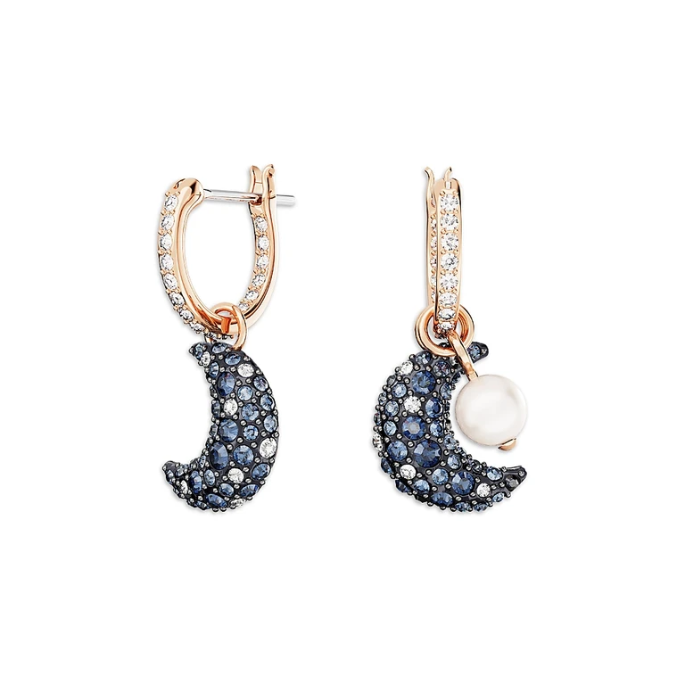 Swarovski Sublima Pave Crescent Drop Earrings