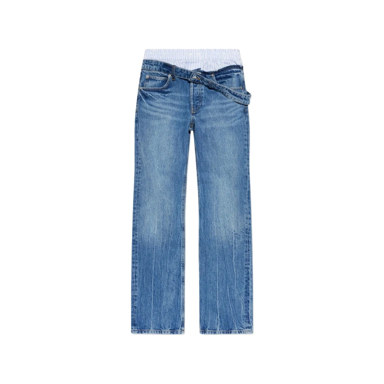 Alexander Wang Fold-over Layered Jeans