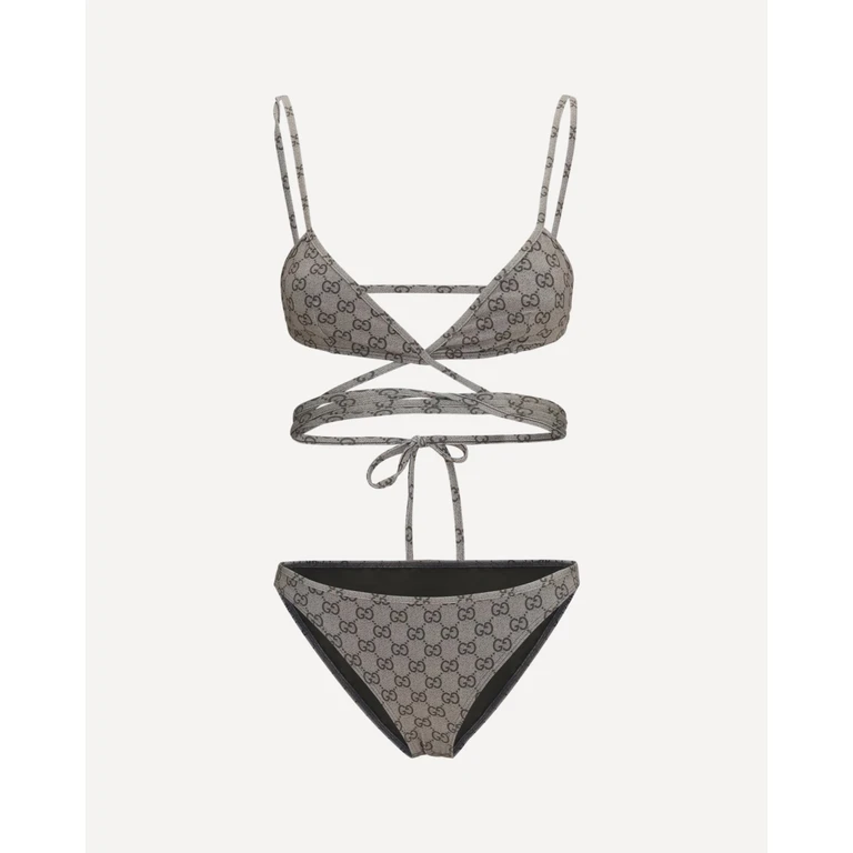 GUCCI Printed stretch jersey bikini Female M