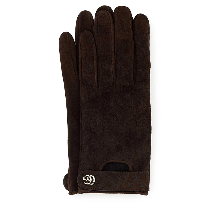 Gucci Brown Suede Gloves Guanti - Women