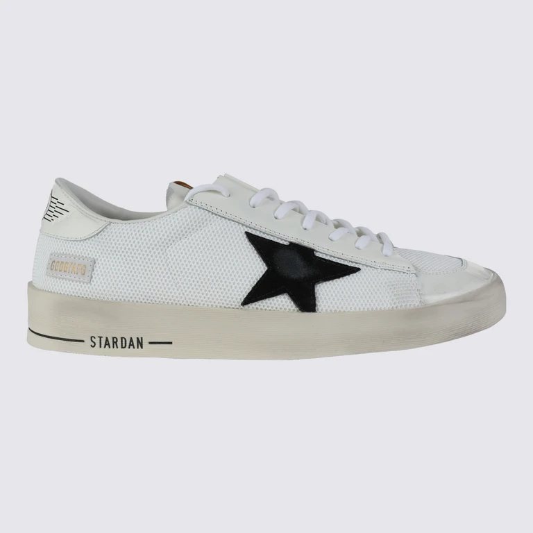 Golden Goose stardan White Low Top Sneakers With Star Patch In Leather And Fabric Man