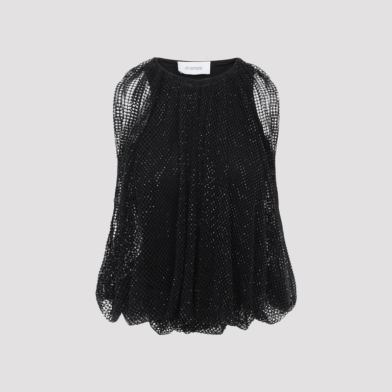 Sportmax Nodo Black Poliestere Top - Women