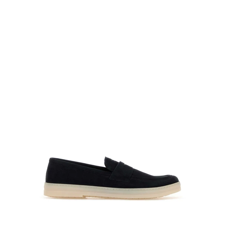 Prada Dark Blue Suede Loafers Blu Mocassini - Men