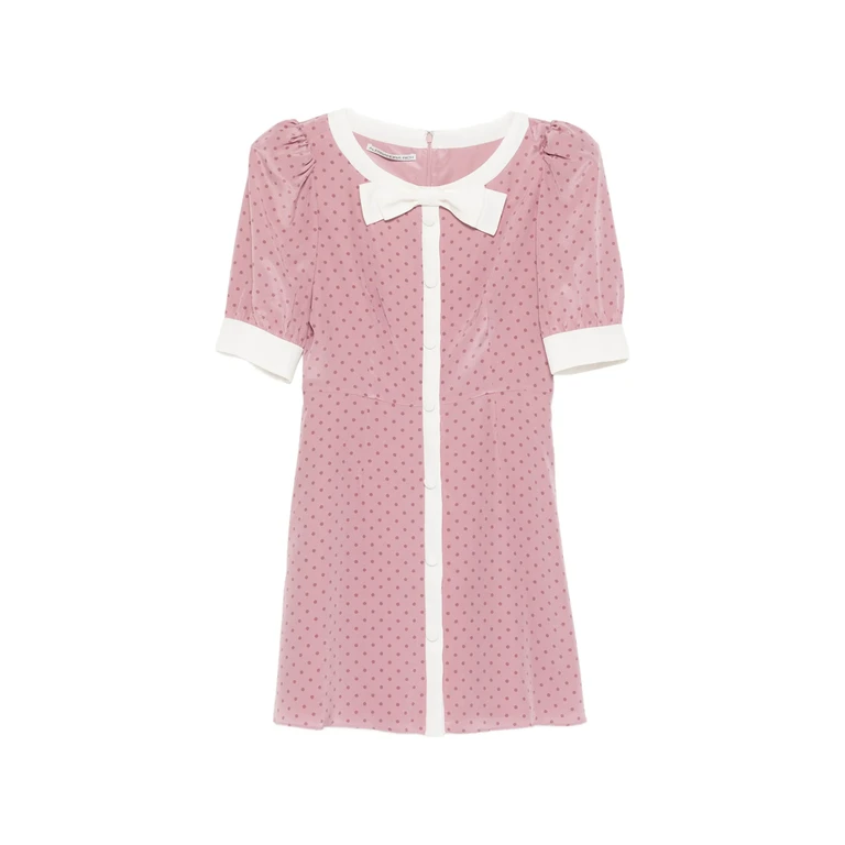 Alessandra Rich Polka-dot Bow-detail Mini Dress