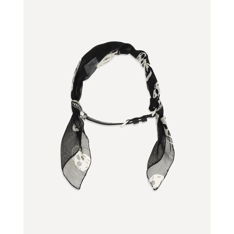 ALEXANDER McQUEEN Double-wrap Skull Scarf Bracelet Female UNI