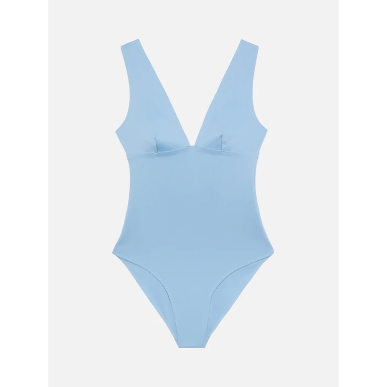 Mc2 Saint Barth Calliope Brown Heat-Sealed One-Piece Swimsuit Sky One Piece - Women