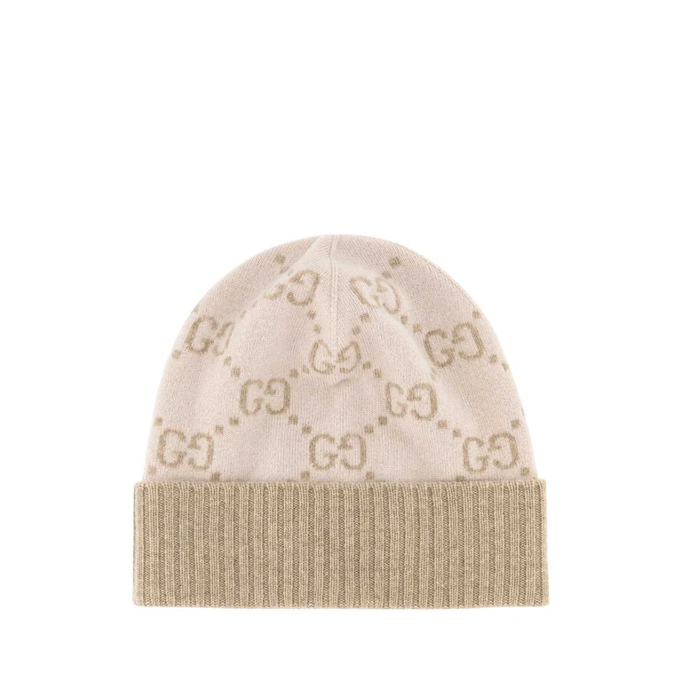 Gucci Embroidered Cashmere Beanie Hat 9165 Exterior: Cuffie - Women