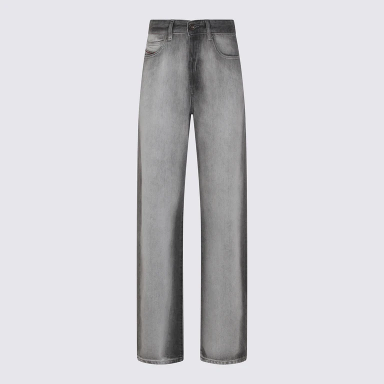 Diesel Grey Cotton Denim Jeans