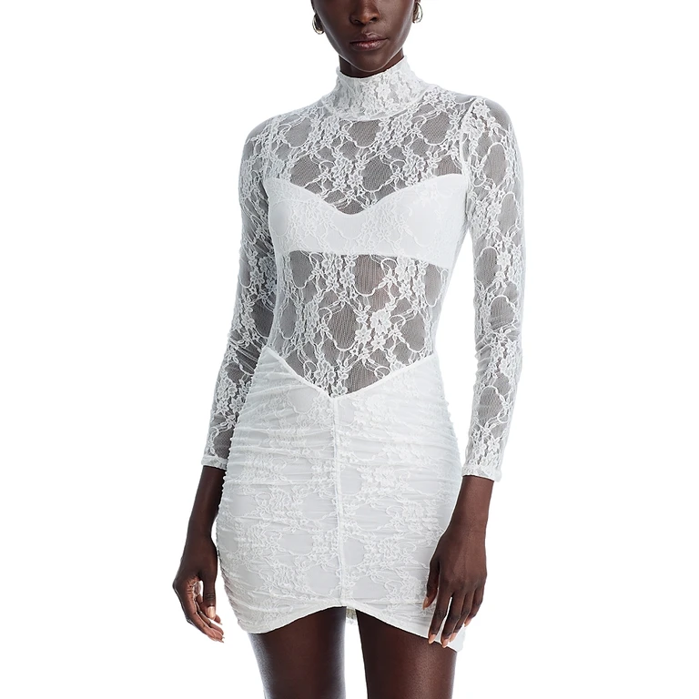 Nightcap Drop Waist Lace Mini Dress