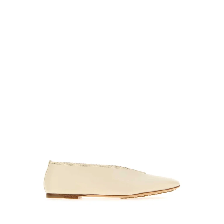 Bottega Veneta Ivory Nappa Leather Rosa Ballerinas Seasalt Ballerine - Women