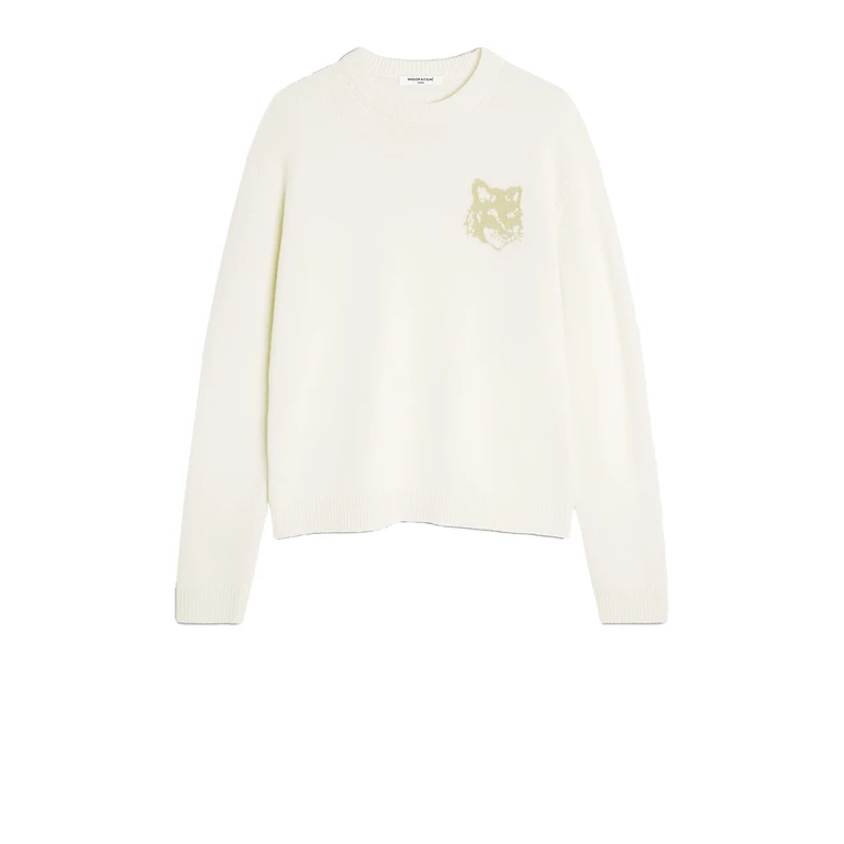 Maison Kitsuné Pull Col Rond - Beige