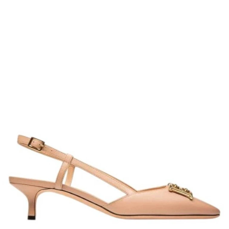 Bally Eva 45 Leather Slingback Pumps, Brand Size 38 ( US Size 7.5 )