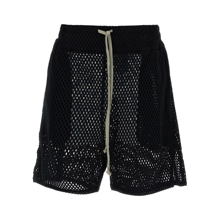 Rick Owens Black Cotton Bermuda Shorts - Women