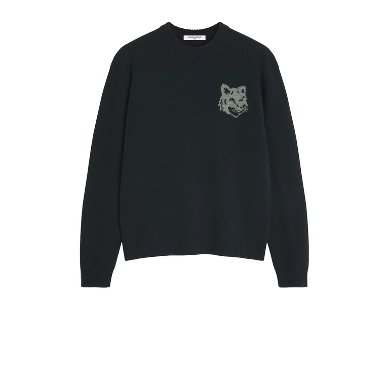 Maison Kitsuné Pull Col Rond - Noir