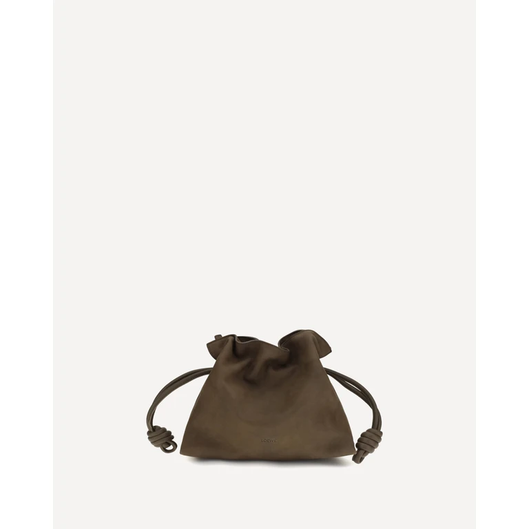LOEWE Medium Flamenco Clutch in garnet nubuck Female UNI