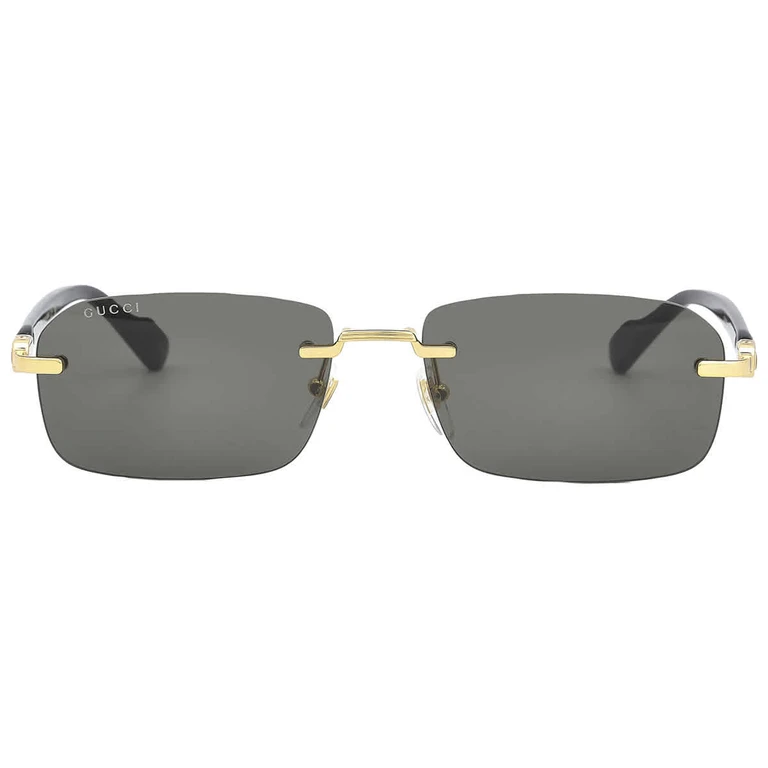 Gucci Grey Rectangular Mens Sunglasses GG1221S 001 56