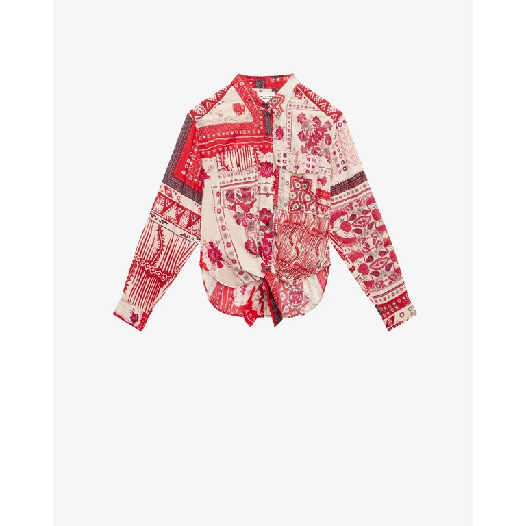 Chemise Nathy - Femme - Rouge Et Écru - Taille36 - Marant Étoile