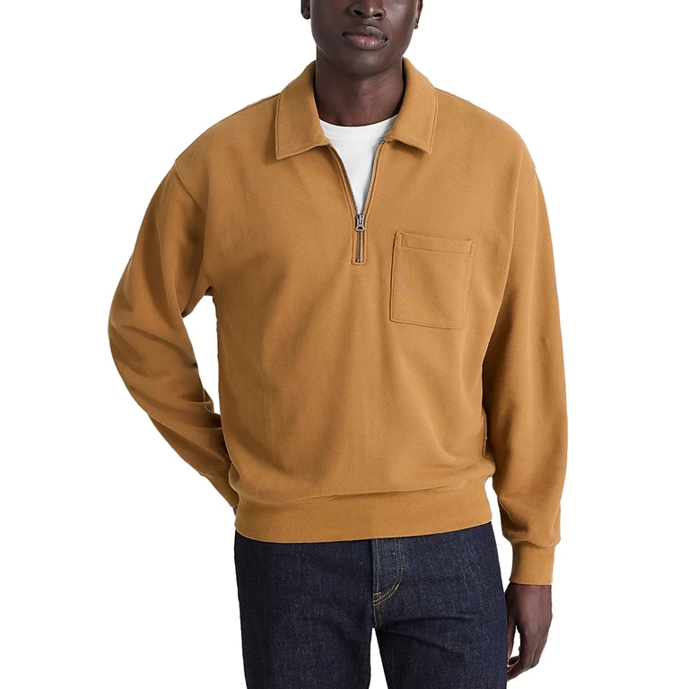 Madewell Woodland Quarter Zip Polo Shirt
