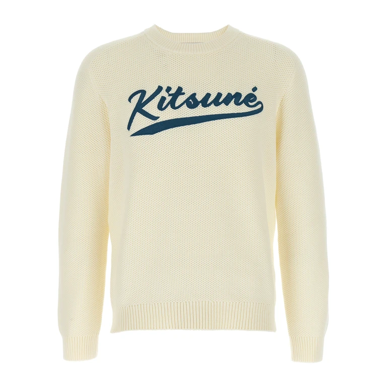 Jersey de Cuello Redondo Maison Kitsuné - Blanco