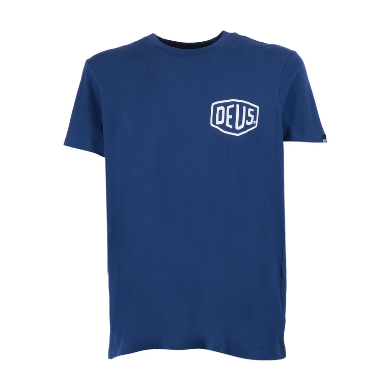 Deus Ex Machina Harajuku Address Tee Blue Organic Cotton Short Sleeves T-shirt - Men