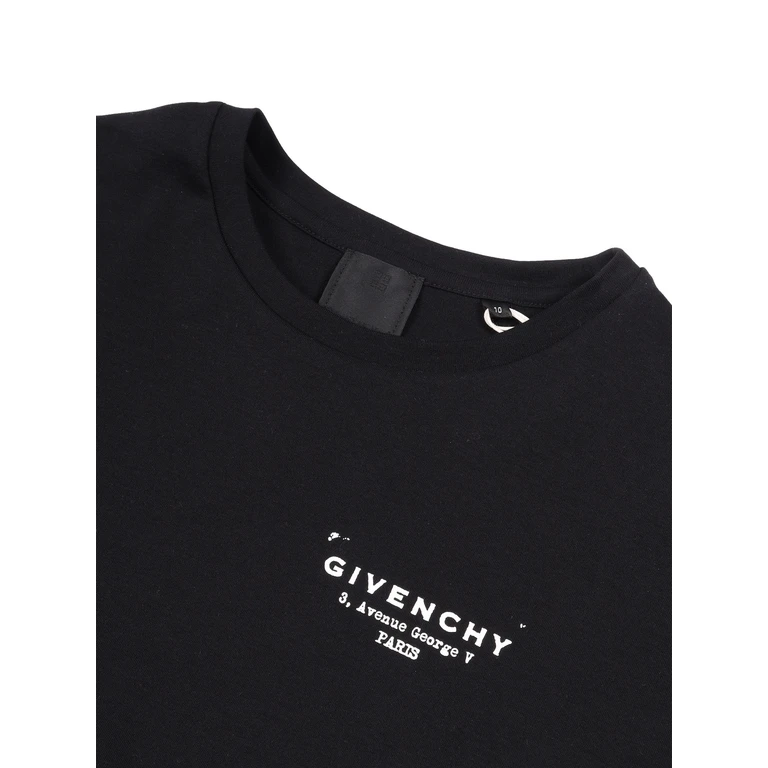 Givenchy Kids T-SHIRT Black Cotton Short Sleeves