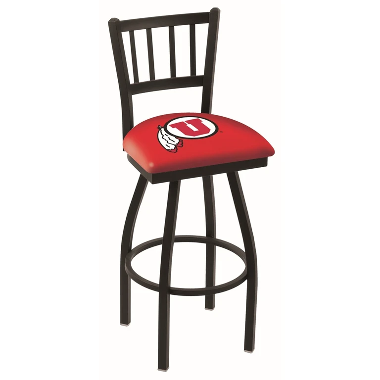 25 Inch Slat Back Swivel Counter Stool - U of U