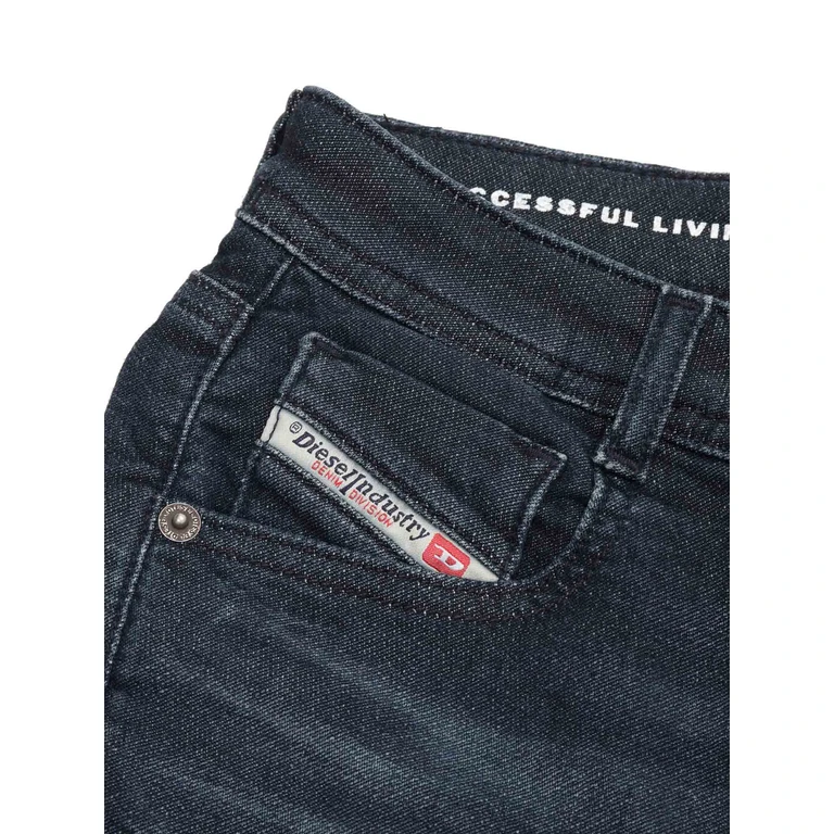 Diesel Kids 5 Pockets Blue Cotton Elastane Jean