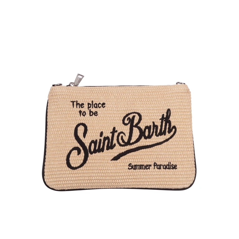 Mc2 Saint Barth Parisienne Straw-1100 Emb Beige Paper Polyurethane Handbag