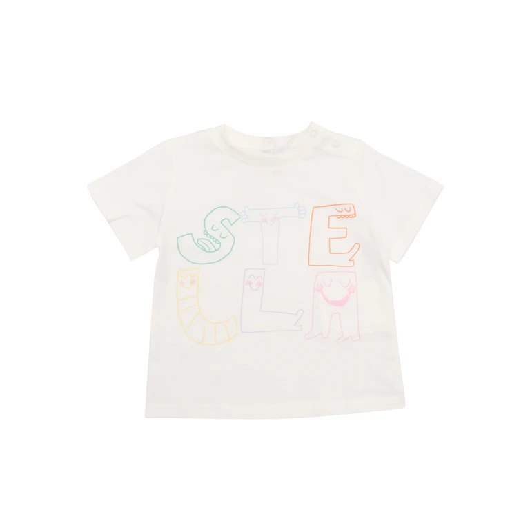 Stella McCartney T-SHIRT-TOP White Cotton Short Sleeves T-shirt