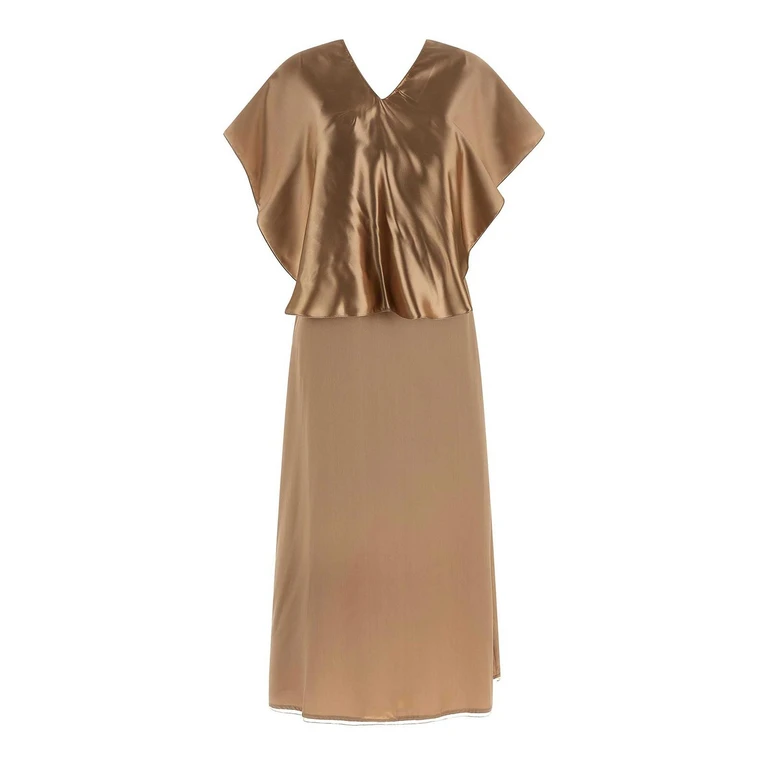 Fabiana Filippi Robe Au Genou - Beige