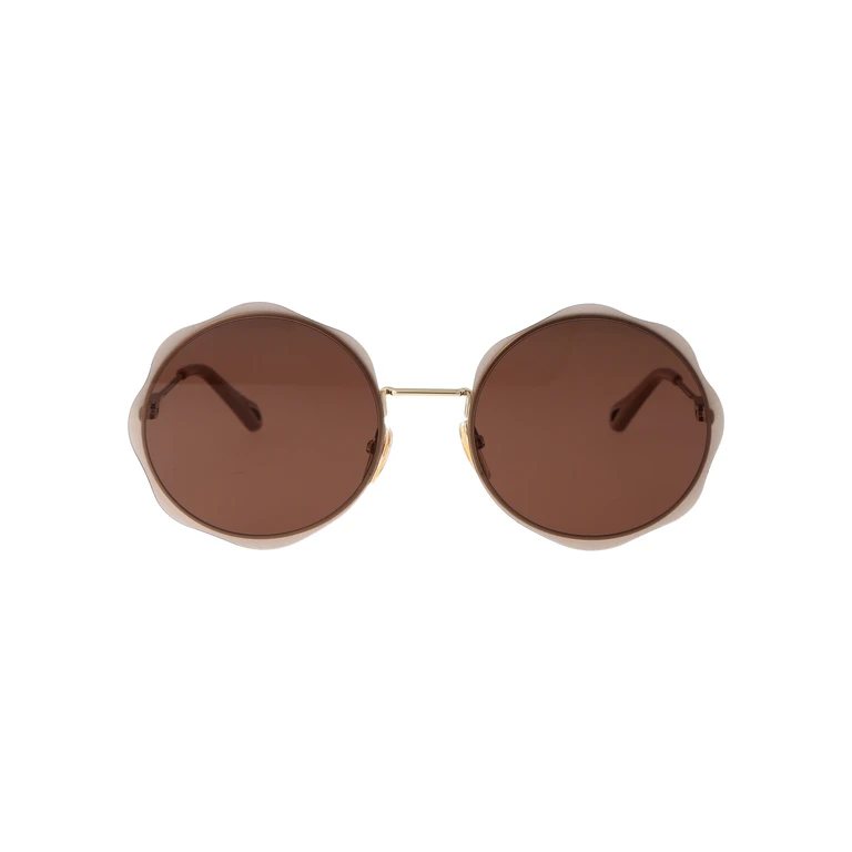 Chloé Ch0202s 004 Gold Brown Acetate Sunglasses - Women
