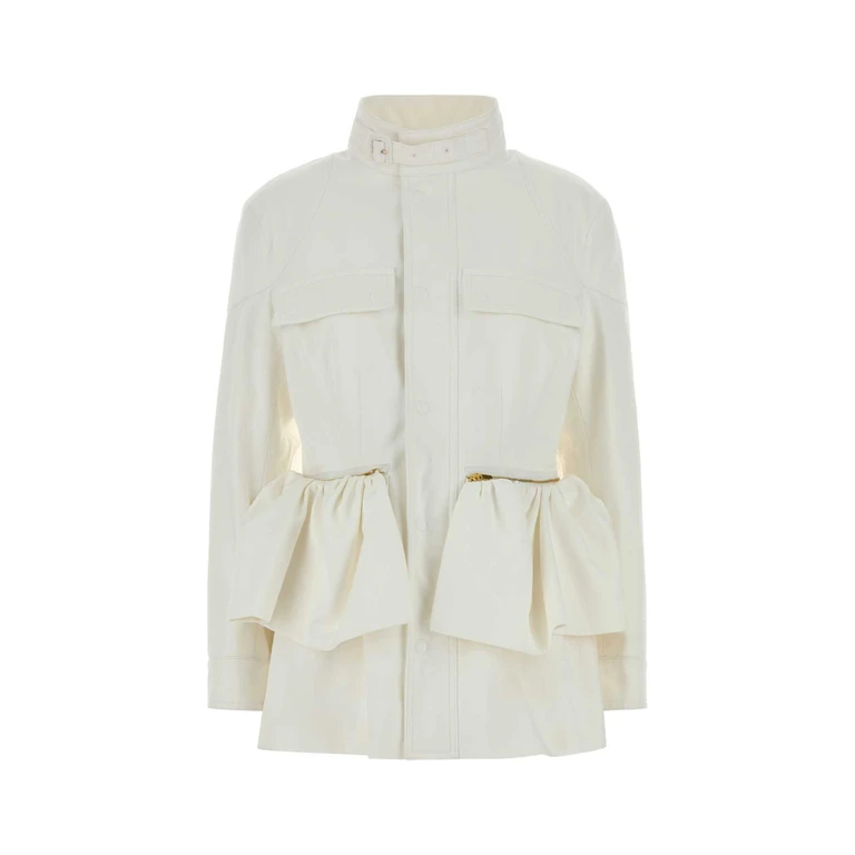Carven White Cotton Esperanto Jacket Orchid Giubbini - Women