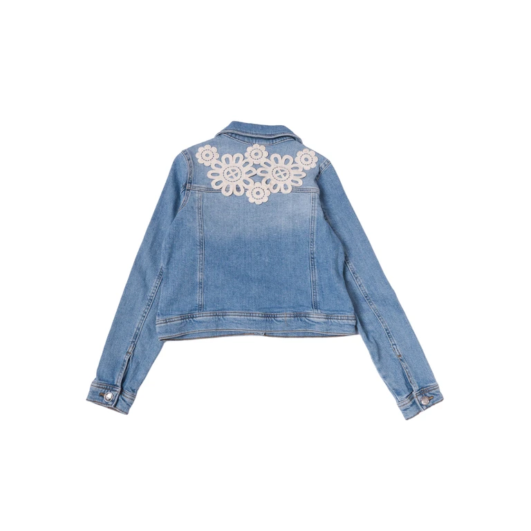 Liu Jo' Girl Jacket Blue Cotton Elastane