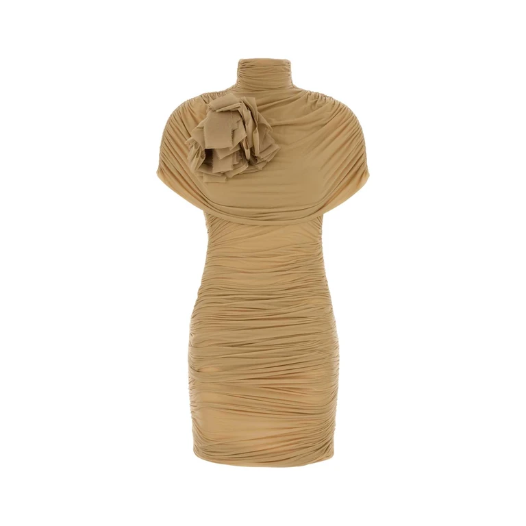 Magda Butrym Beige Jersey Dress Exterior: Cupro Elastane Abiti - Women