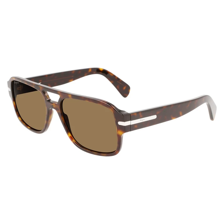 Ferragamo Brown Square Mens Sunglasses SF1038S 240 58