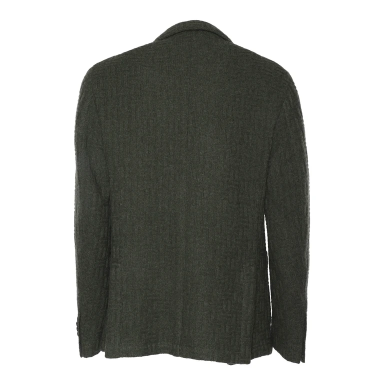 Brando-Lubiam Single-Breasted Jacket Green Wool Polyamide Other Fibers - Men