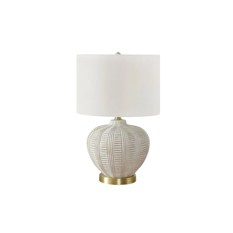 21 Inch Cream Transitional Table Lamp