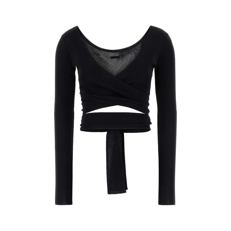 Ferragamo Black Viscose Cardigan