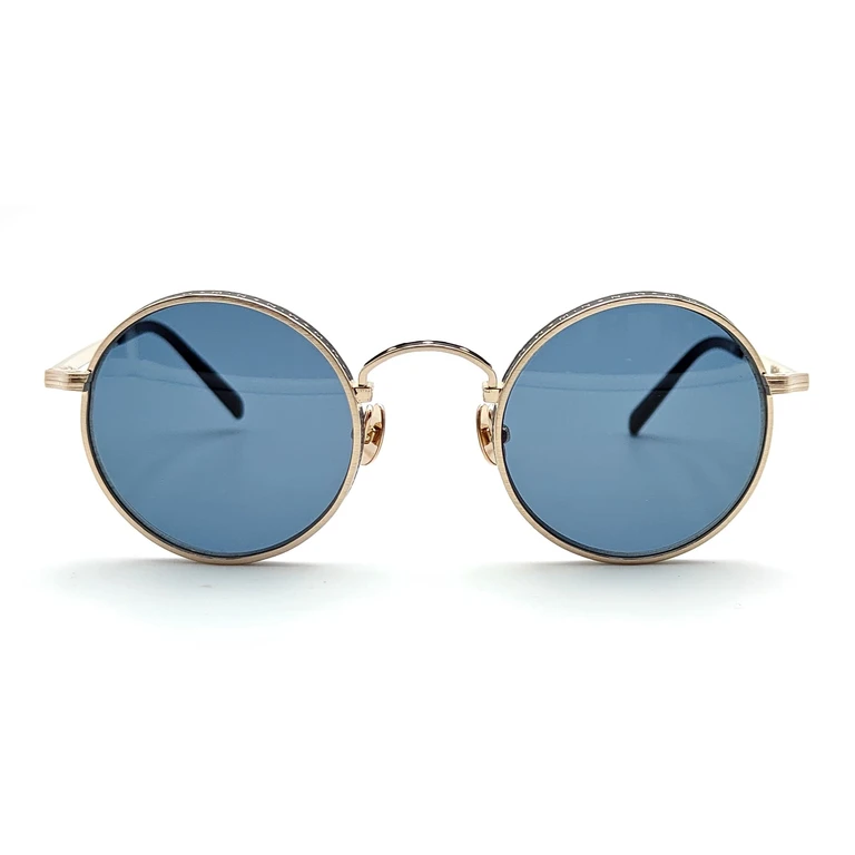 Matsuda M3100 - Brushed Gold Matte Black Nd Titanium Sunglasses - Men