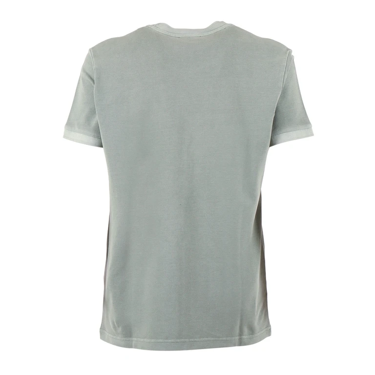 FAY PIQUET TINTO FROSTED T-SHIRT Green Cotton Short Sleeves - Men