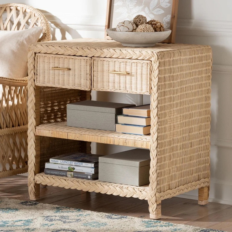 Lanica Light Brown Side Table