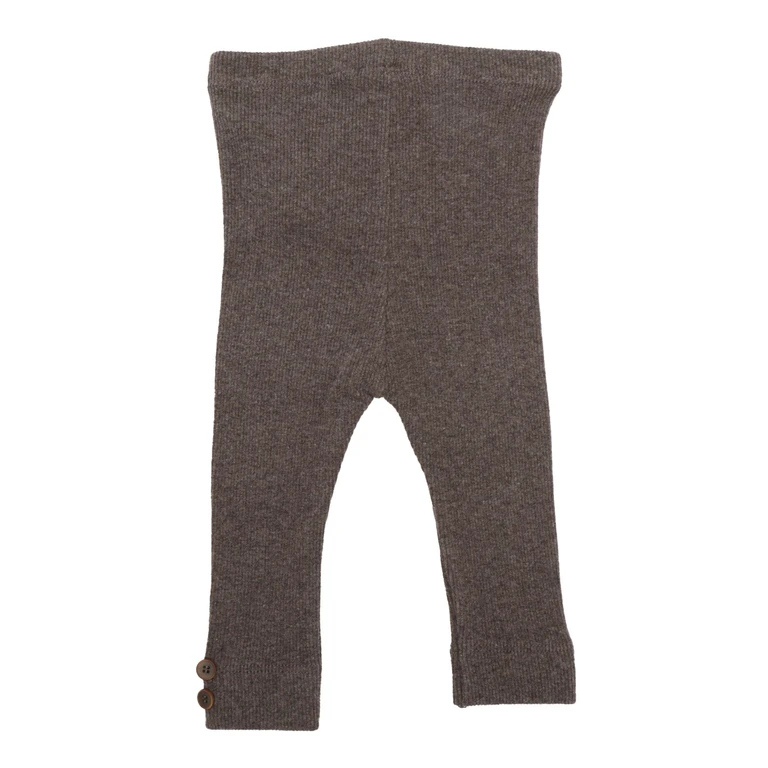 One More In The Family Leggings Grey Cotton Acrylic Elastane
