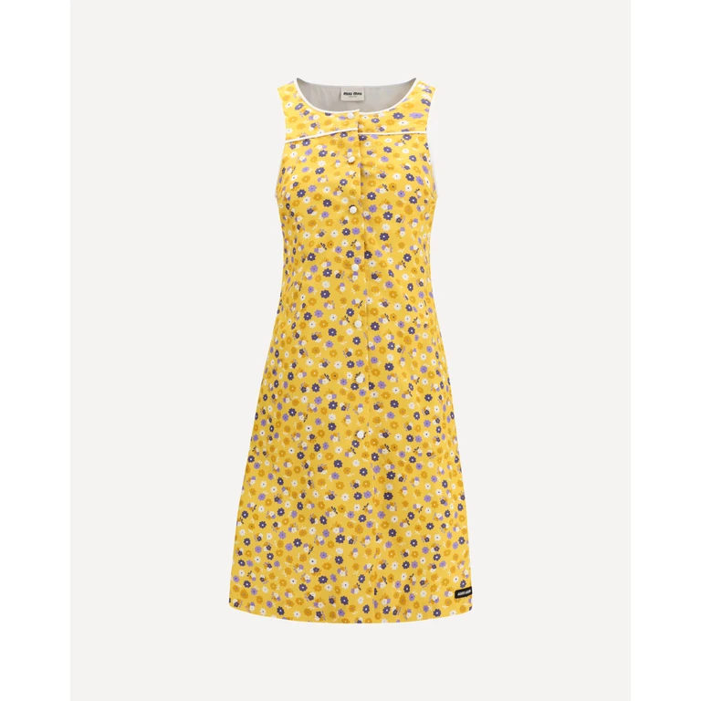MIU MIU Floral midi Dress Female 40